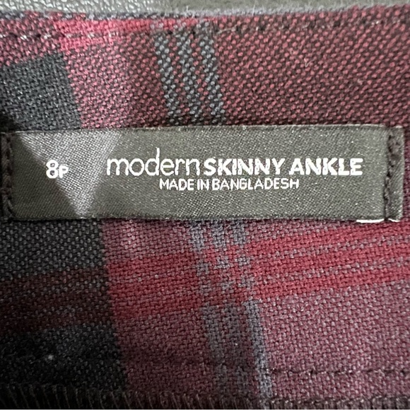 LOFT Modern Skinny Ankle Plaid Pants Size 8P - Picture 5 of 9